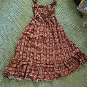 House of Harlow 1960 Red Floral hippie dress